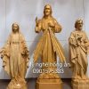Tượng Lòng Chúa Thương Xót, Đức Mẹ, Thánh Giuse Bằng Gỗ TG01